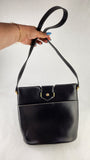 Christian Dior Black Leather Shoulder Bag - G0449