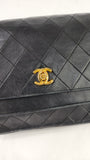 Chanel Matelasse Black Lambskin Chain Shoulder Bag - 3501