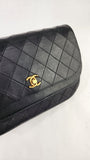 Chanel Matelasse Black Lambskin Chain Shoulder Bag - 3501