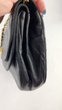 Chanel Matelasse Black Lambskin Chain Shoulder Bag - 3501