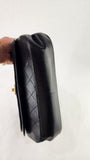 Chanel Matelasse Black Lambskin Chain Shoulder Bag - 3501