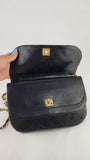 Chanel Matelasse Black Lambskin Chain Shoulder Bag - 3501