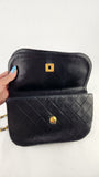Chanel Matelasse Black Lambskin Chain Shoulder Bag - 3501
