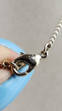 Chanel Blue and Light Gold Tone CC Pendant Necklace - 3529