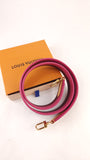 Louis Vuitton Burgandy/Pink Leather Shoulder Strap - G0456