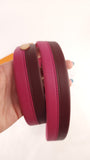 Louis Vuitton Burgandy/Pink Leather Shoulder Strap - G0456