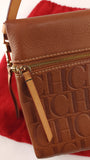Carolina Herrera Brown Leather Shoulder Bag - G0446