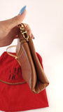 Carolina Herrera Brown Leather Shoulder Bag - G0446