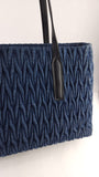 Miu Miu Matelasse Denim Shoulder Bag - 3536