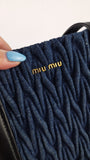 Miu Miu Matelasse Denim Shoulder Bag - 3536