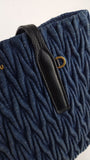 Miu Miu Matelasse Denim Shoulder Bag - 3536