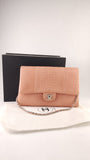 Chanel Exotic Pink Python Single Flap Shoulder Bag - G0444