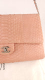 Chanel Exotic Pink Python Single Flap Shoulder Bag - G0444