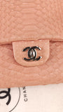 Chanel Exotic Pink Python Single Flap Shoulder Bag - G0444