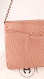 Chanel Exotic Pink Python Single Flap Shoulder Bag - G0444