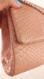 Chanel Exotic Pink Python Single Flap Shoulder Bag - G0444