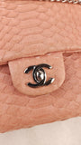 Chanel Exotic Pink Python Single Flap Shoulder Bag - G0444