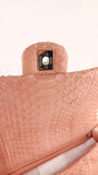 Chanel Exotic Pink Python Single Flap Shoulder Bag - G0444