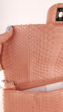 Chanel Exotic Pink Python Single Flap Shoulder Bag - G0444