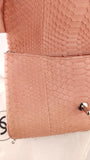 Chanel Exotic Pink Python Single Flap Shoulder Bag - G0444