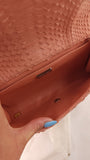 Chanel Exotic Pink Python Single Flap Shoulder Bag - G0444