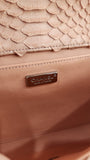 Chanel Exotic Pink Python Single Flap Shoulder Bag - G0444
