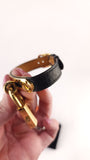 Hermes Black Leather Bracelet/Watch - G0471