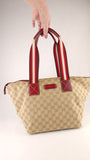 Gucci Beige GG Canvas Red Sherry Line Handbag - 3552