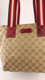 Gucci Beige GG Canvas Red Sherry Line Handbag - 3552