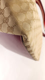 Gucci Beige GG Canvas Red Sherry Line Handbag - 3552