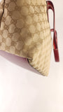 Gucci Beige GG Canvas Red Sherry Line Handbag - 3552