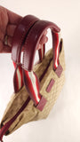Gucci Beige GG Canvas Red Sherry Line Handbag - 3552
