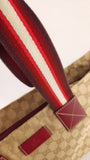 Gucci Beige GG Canvas Red Sherry Line Handbag - 3552