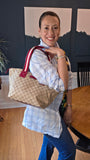 Gucci Beige GG Canvas Red Sherry Line Handbag - 3552