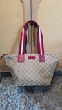 Gucci Beige GG Canvas Red Sherry Line Handbag - 3552