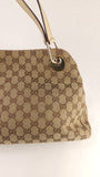 Gucci GG Beige/Brown Canvas Tote - 3573