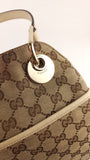 Gucci GG Beige/Brown Canvas Tote - 3573