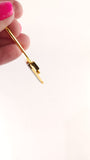 Prada Black/Gold Metal Plate Key Ring - 3584