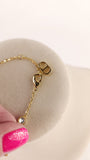 Dior Gold Tone Rhinestone CD Bracelet/Anklet - 3589
