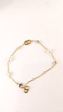 Dior Gold Tone Rhinestone CD Bracelet/Anklet - 3589