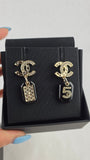Chanel COCO Mark Champagne Gold Pierced Earrings - 3594