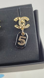 Chanel COCO Mark Champagne Gold Pierced Earrings - 3594