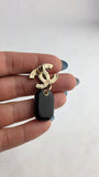 Chanel COCO Mark Champagne Gold Pierced Earrings - 3594