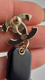 Chanel COCO Mark Champagne Gold Pierced Earrings - 3594