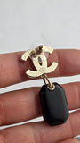 Chanel COCO Mark Champagne Gold Pierced Earrings - 3594