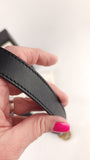 Gucci Marmont Black Leather Belt w/ Pearl GG - 3601