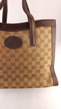 Gucci GG Brown Canvas/Leather Tote - G0508