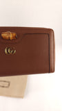 Gucci Brown Leather Long Zippy Wallet - 3614
