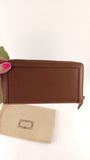 Gucci Brown Leather Long Zippy Wallet - 3614