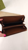 Gucci Brown Leather Long Zippy Wallet - 3614
